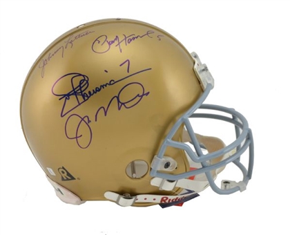 Notre Dame Greats (Montana/Theisman/Lattner/Hornung) signed helmet